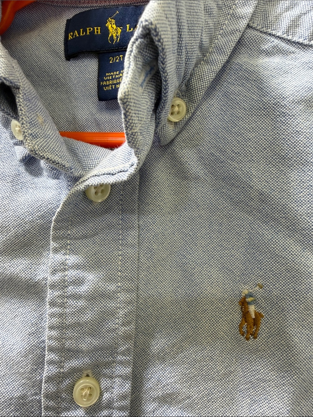 Ralph Lauren Light Blue Oxford Button-Down Shirt with Pony Embroidery - Picture 4 of 5